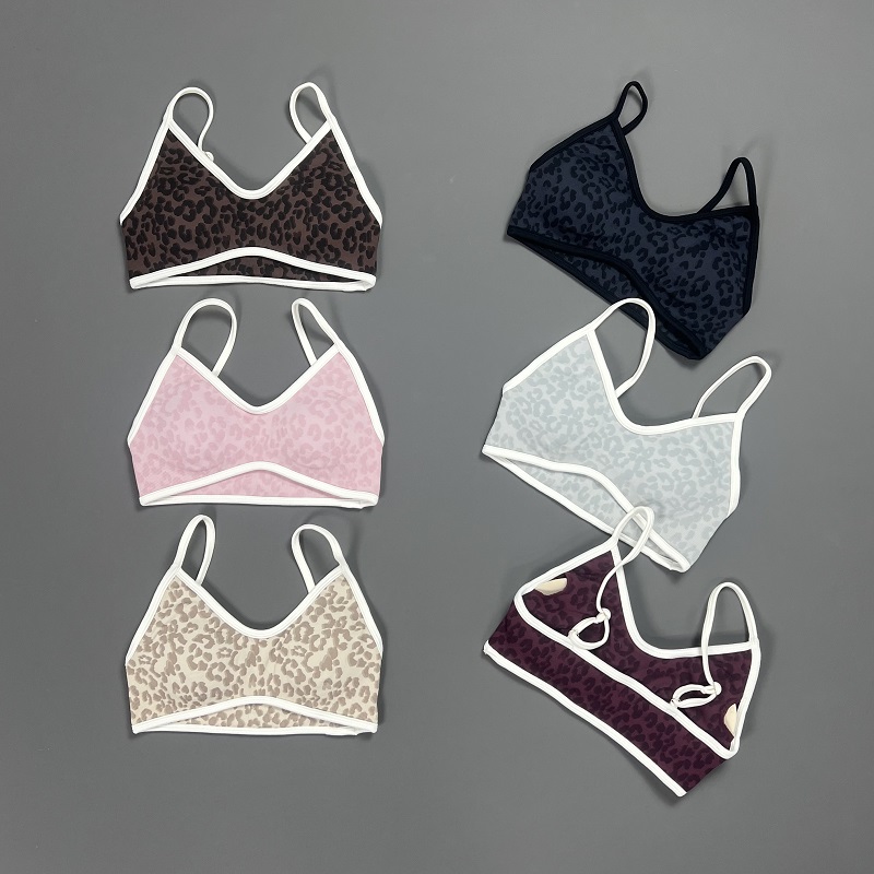Sports Bra Racerback - HISTELLO Sports Bra Women Leopard Print