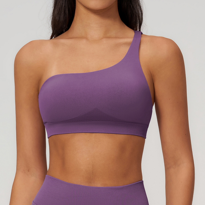 Sports Bra Racerback - Spring Single-Shoulder Sporty Woman Top Beauty