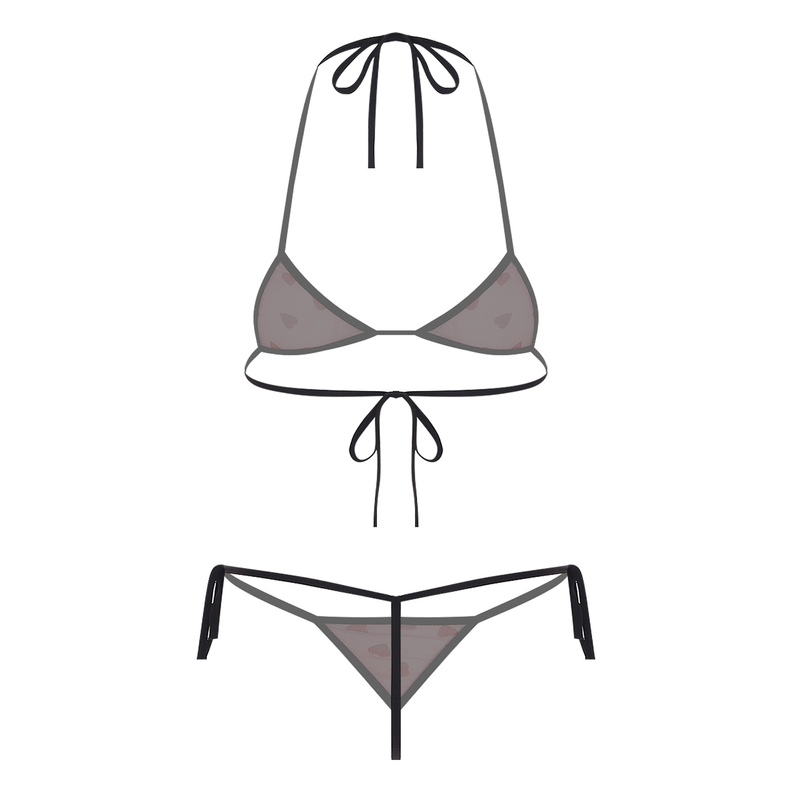Womens Micro Mini Bikini Linge - Sheer Bra Lace のレビューと価格