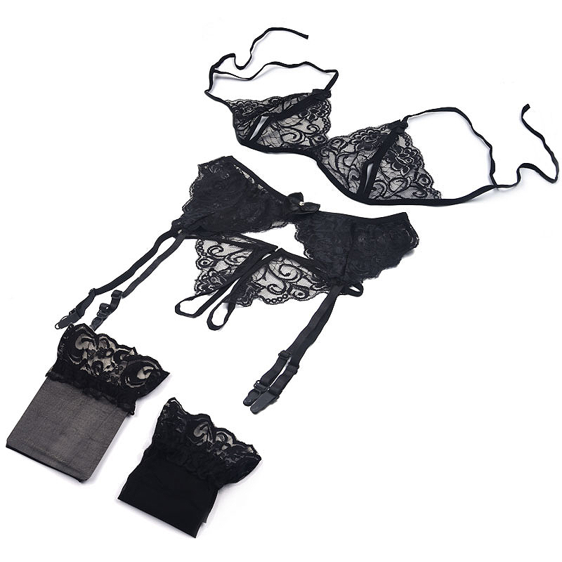 1 Set Women's Lace Lingerie, S - Sheer Mesh Bra のレビューと価格
