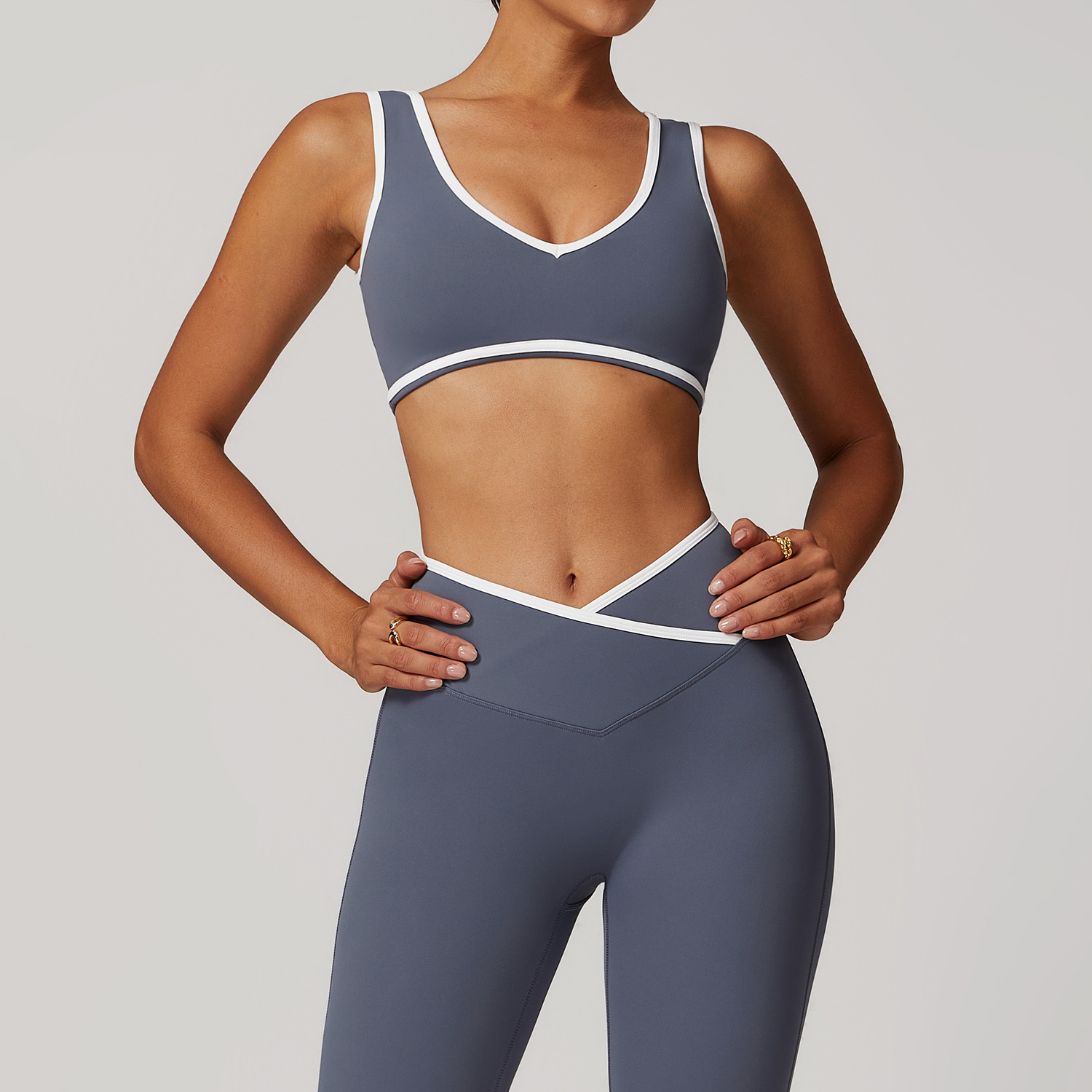 V-Neck Sports Bra Women Top Pu - Plunge Bra Push Up のレビューと価格