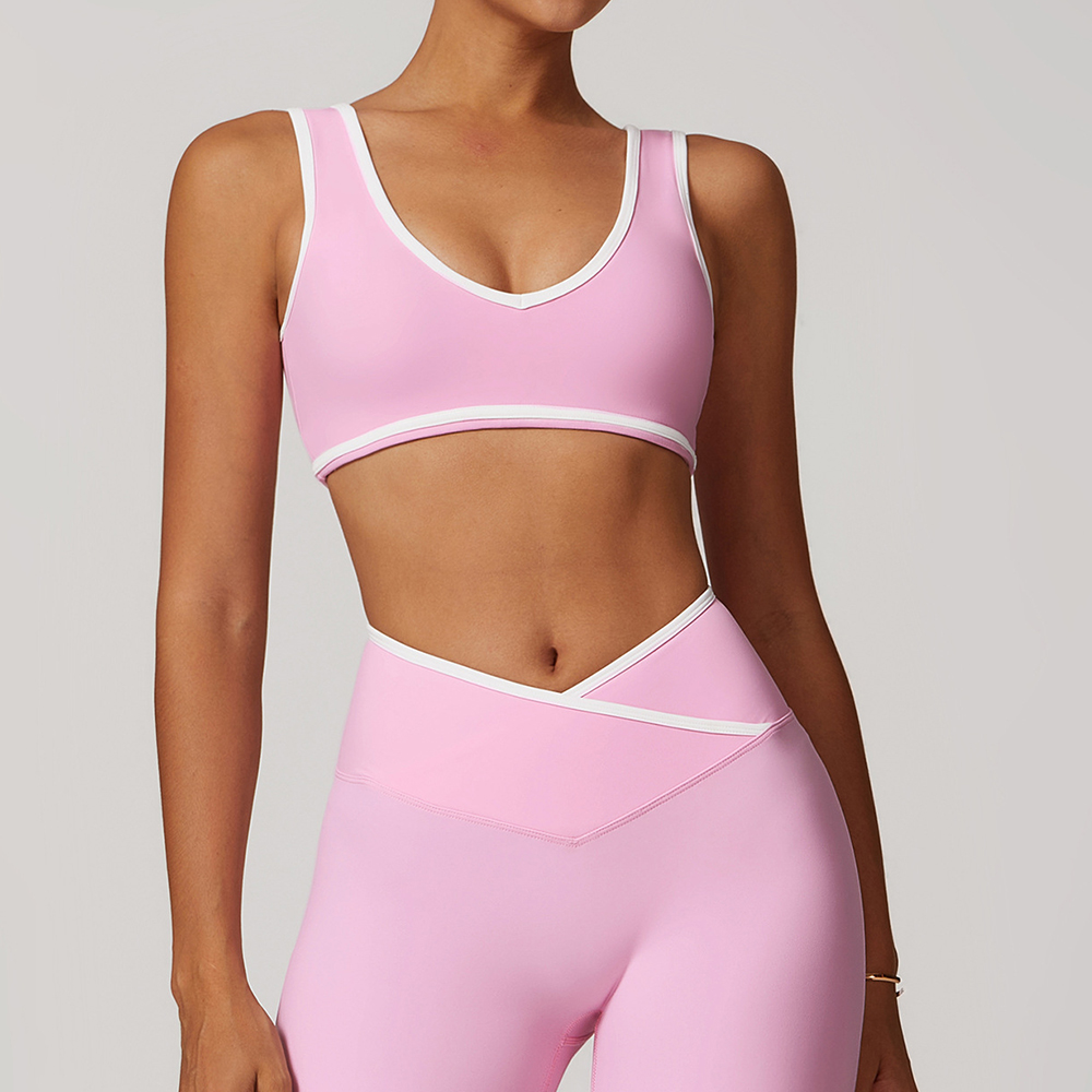 V-Neck Sports Bra Women Top Pu - Plunge Bra Push Up のレビューと価格