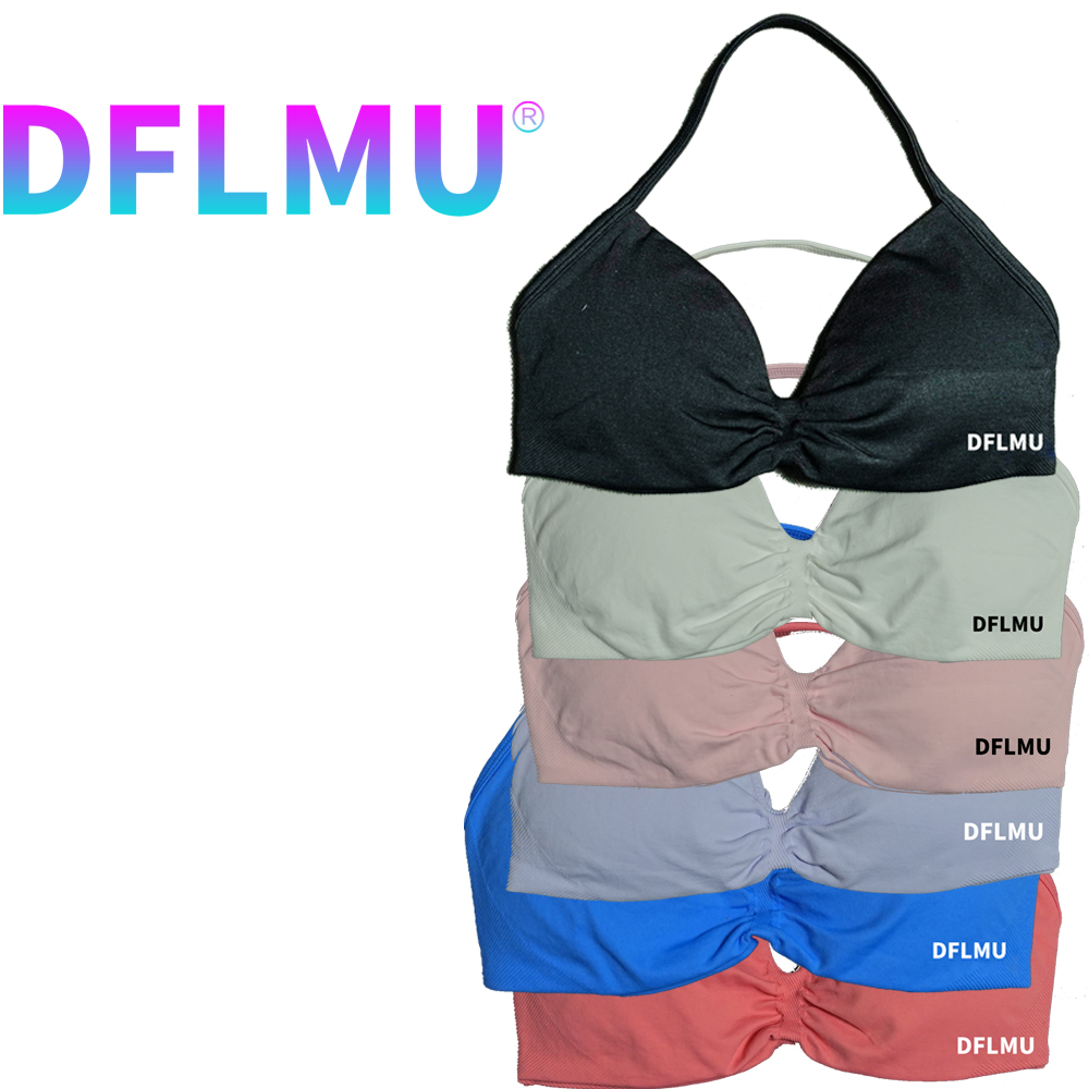 DFLMU Women Halter Sports Bra  - Plunge Bra Push Up のレビューと価格