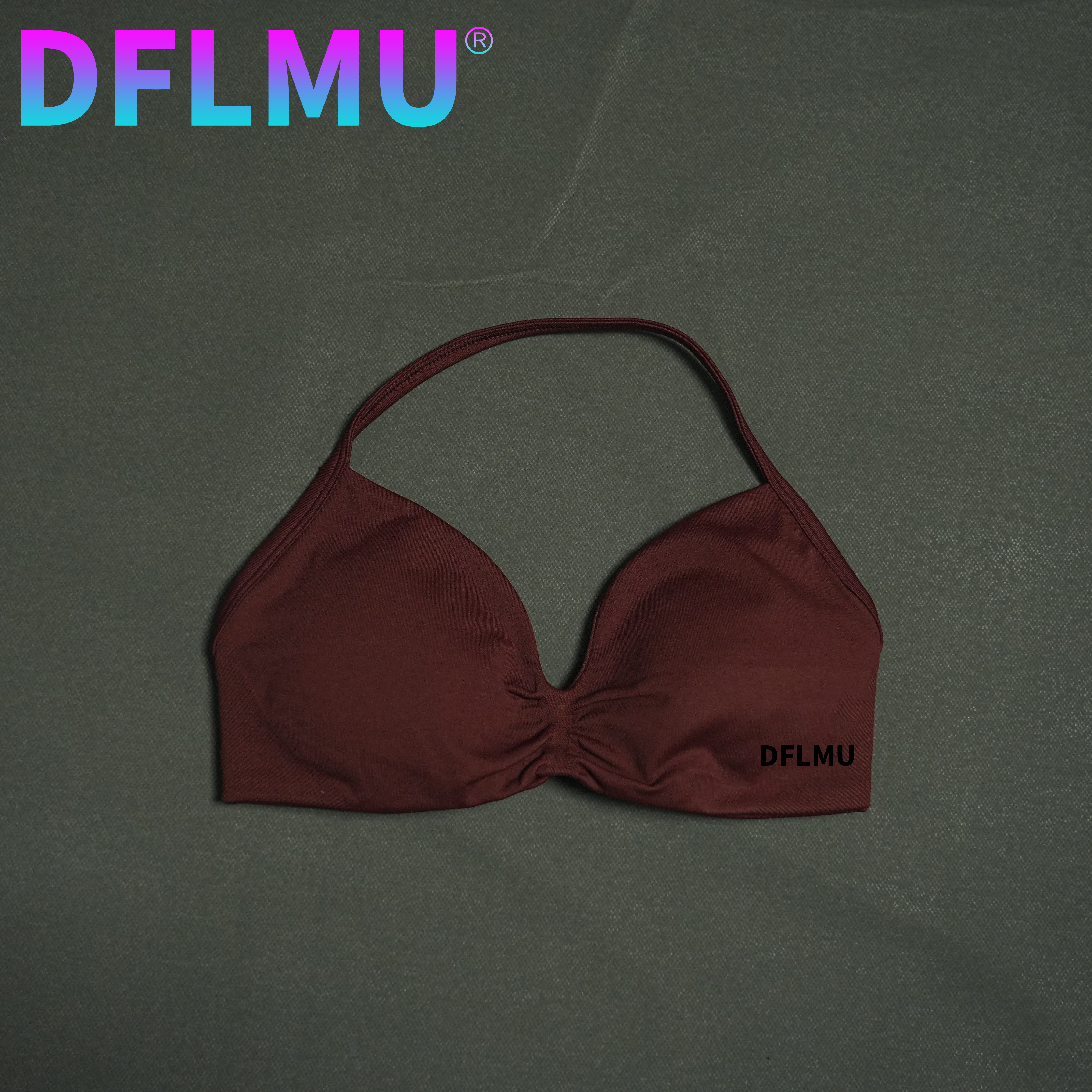 DFLMU Women Halter Sports Bra  - Plunge Bra Push Up のレビューと価格