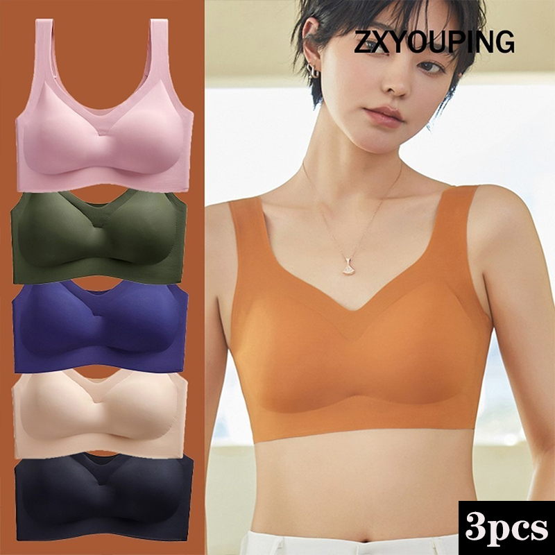 3PCS Sexy Sports Bra Seamless  - Full Coverage Bra のレビューと価格