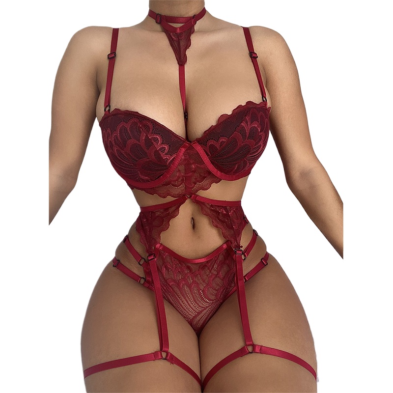 Sexy Lingerie Set Women Lace M - Sheer Bra Lace のレビューと価格