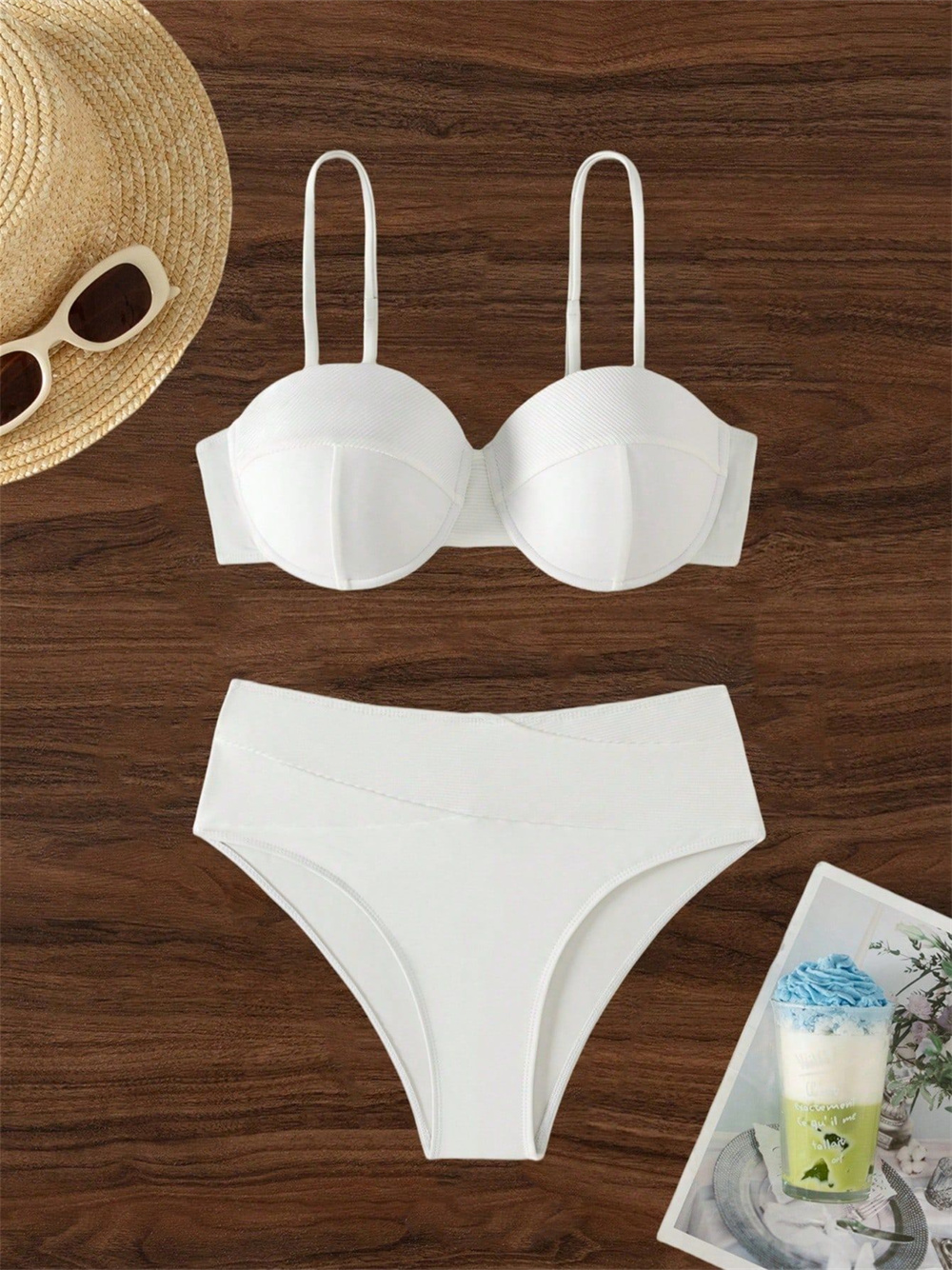 White Sling Bikini Bra Back La - Underwire Bra Padded のレビューと価格