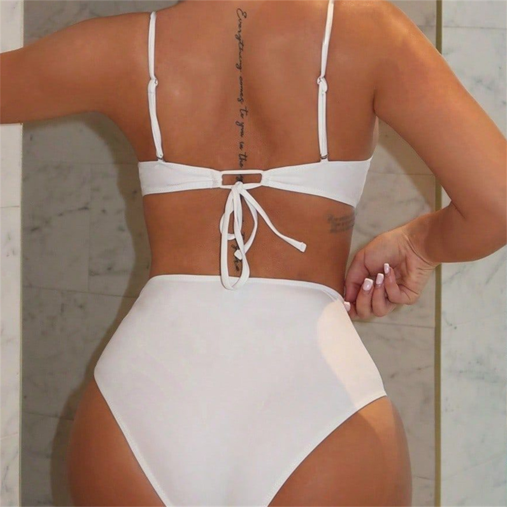 White Sling Bikini Bra Back La - Underwire Bra Padded のレビューと価格