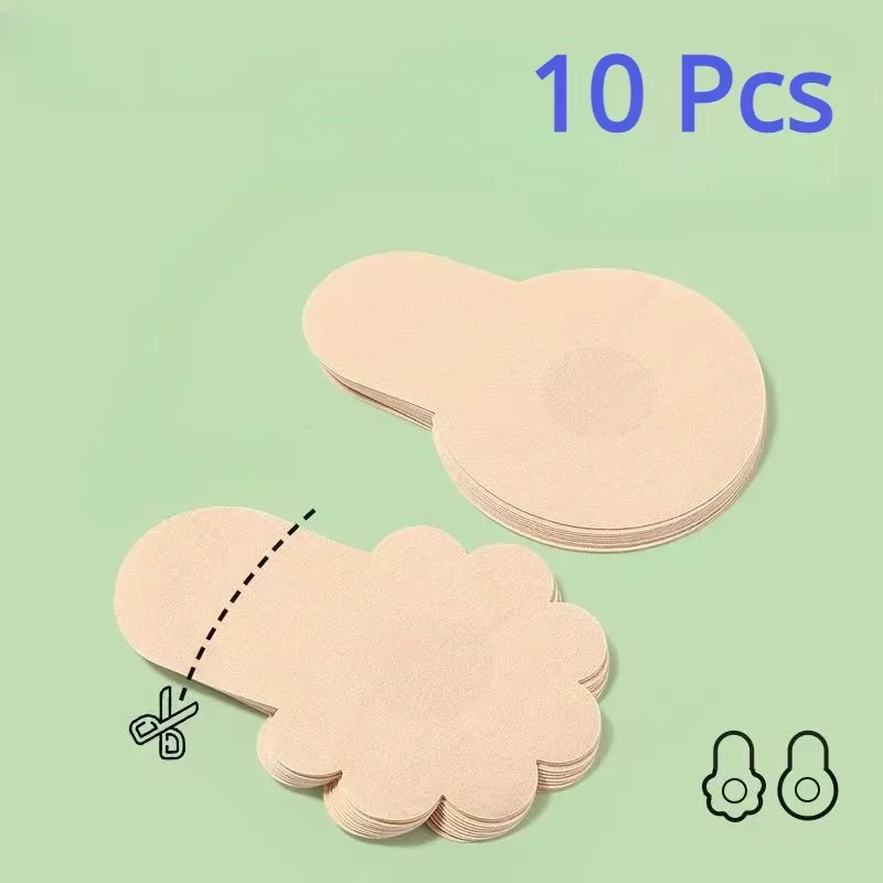 10pcs Women's Invisible Breast - Strapless Bra Adhesive のレビューと価格