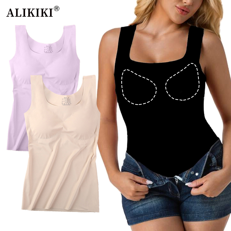 Ice Silk Wireless Push Up Tank - T Shirt Bra Seamless のレビューと価格