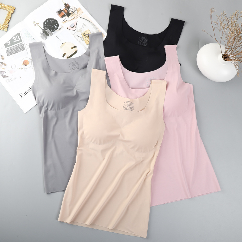 Ice Silk Wireless Push Up Tank - T Shirt Bra Seamless のレビューと価格