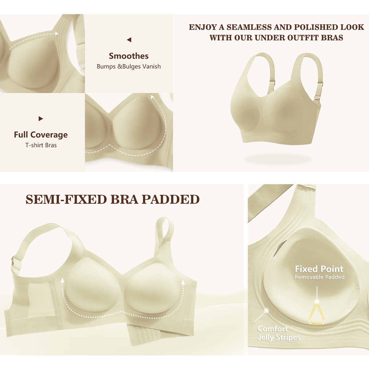 Women Wirefree Bras for Women  - Full Coverage Bra のレビューと価格
