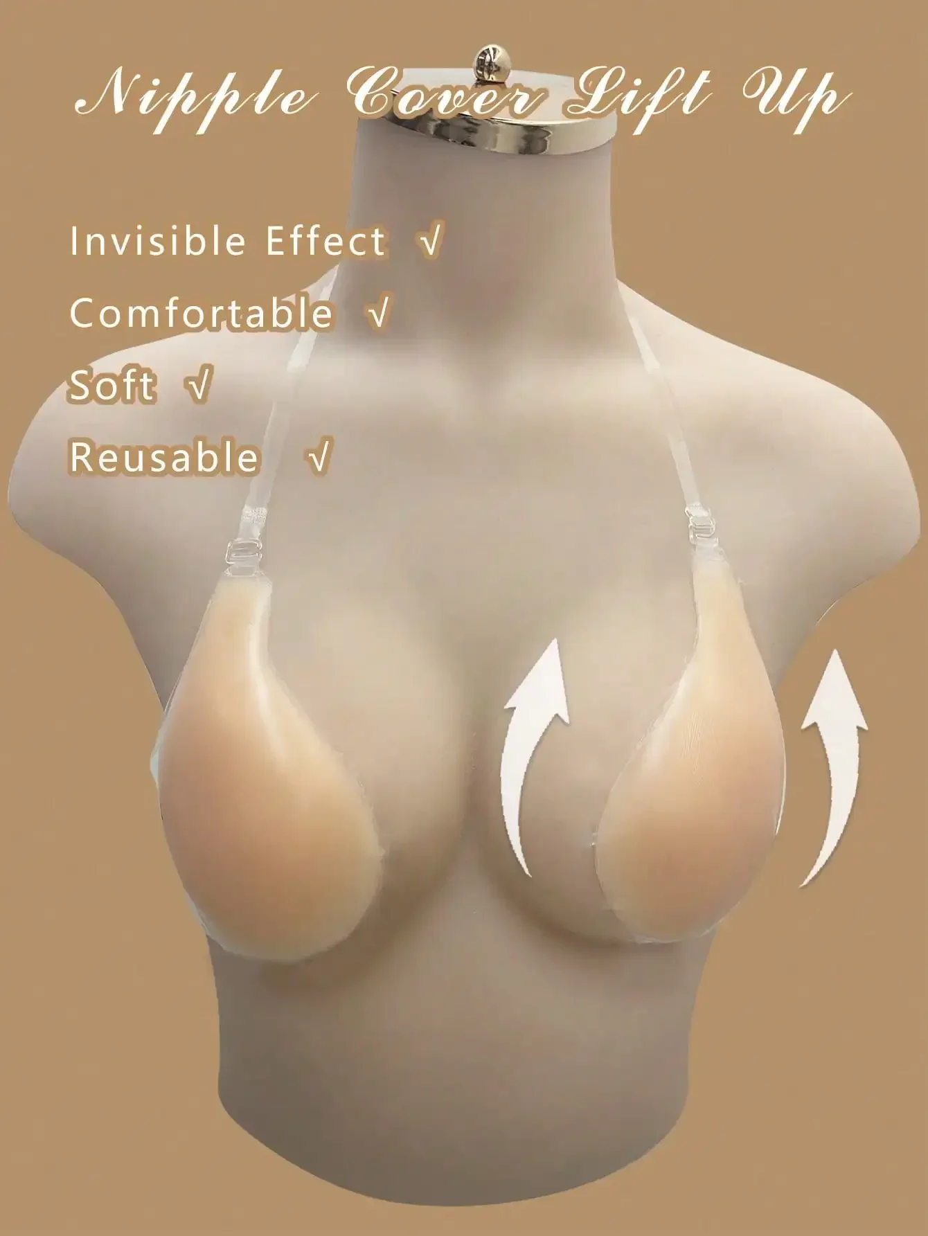 1pc Invisible Backless Straple - Push Up Bra Silicone のレビューと価格