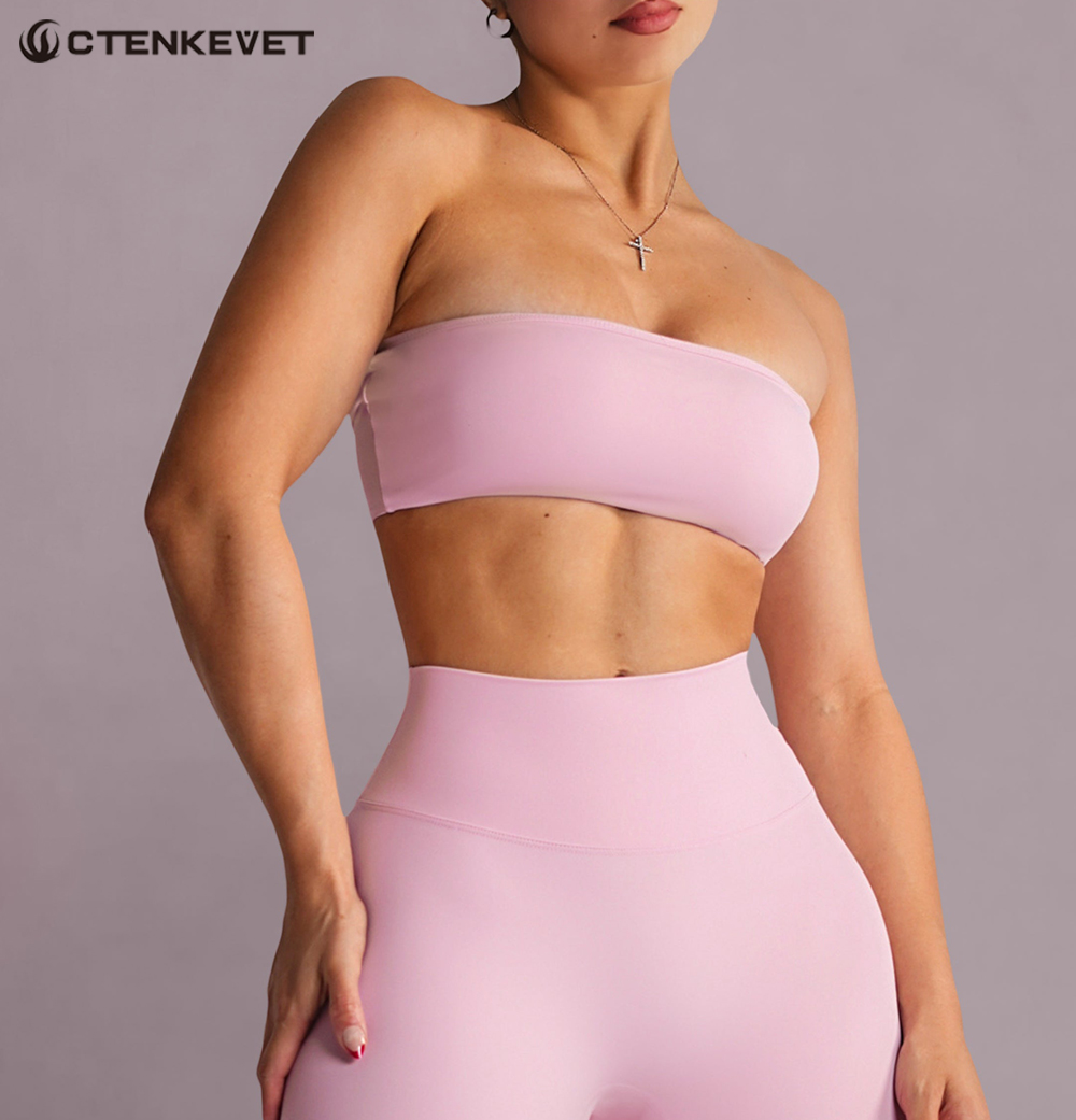 Strapless Sports Bra Gym Crop  - Sports Bra Racerback のレビューと価格