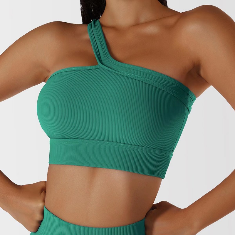 Women Single Shoulder Sexy Yog - T Shirt Bra Seamless のレビューと価格