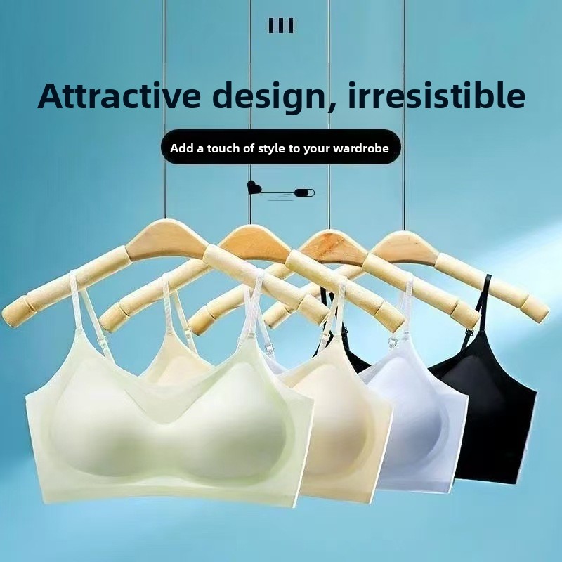 Ice Silk Sleep Bra Tank Top Wo - Sleep Bra Bralette のレビューと価格