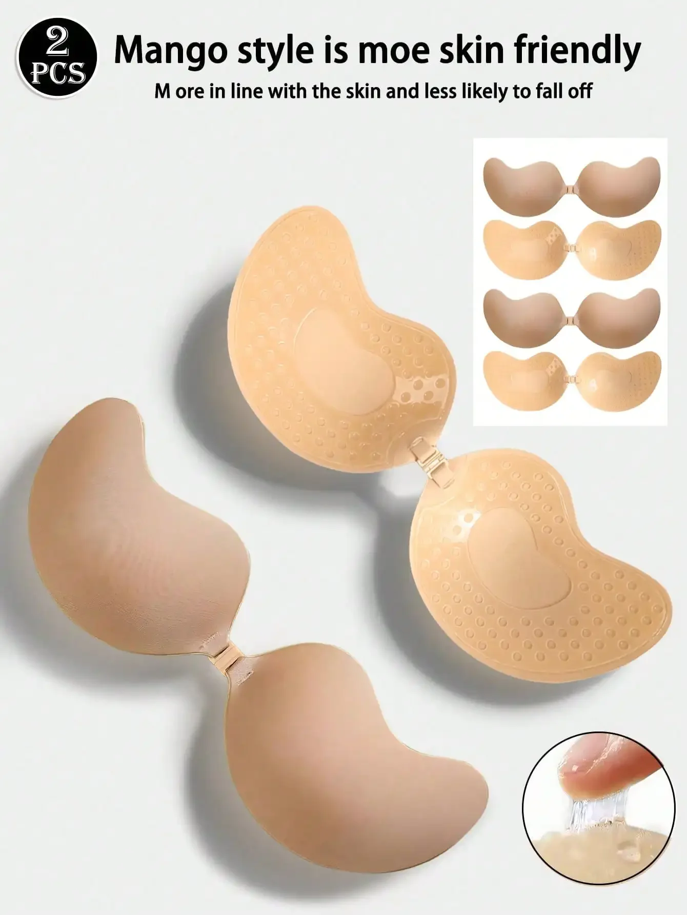 4pcs/Set (2 Black + 2 Nude) St - Strapless Bra Adhesive のレビューと価格