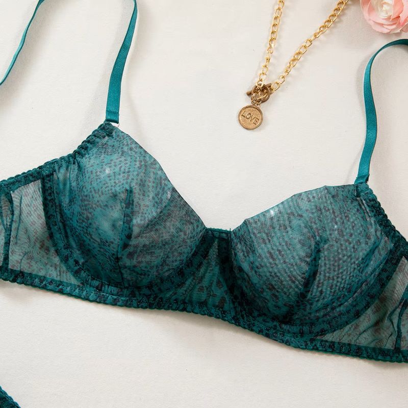 2pcs/Set Woman Lingerie Gather - Sheer Mesh Bra のレビューと価格
