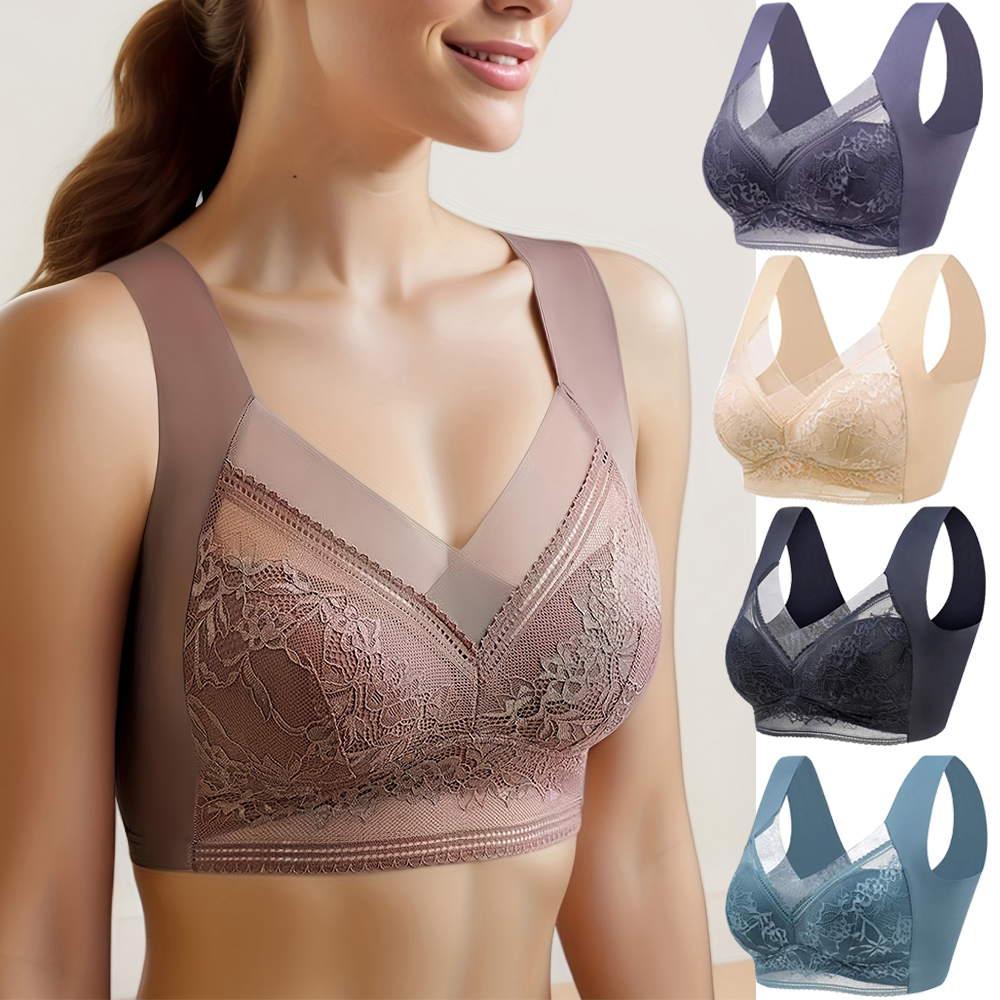 L-6L Women Large Bra Push Up I - Sheer Bra Lace のレビューと価格