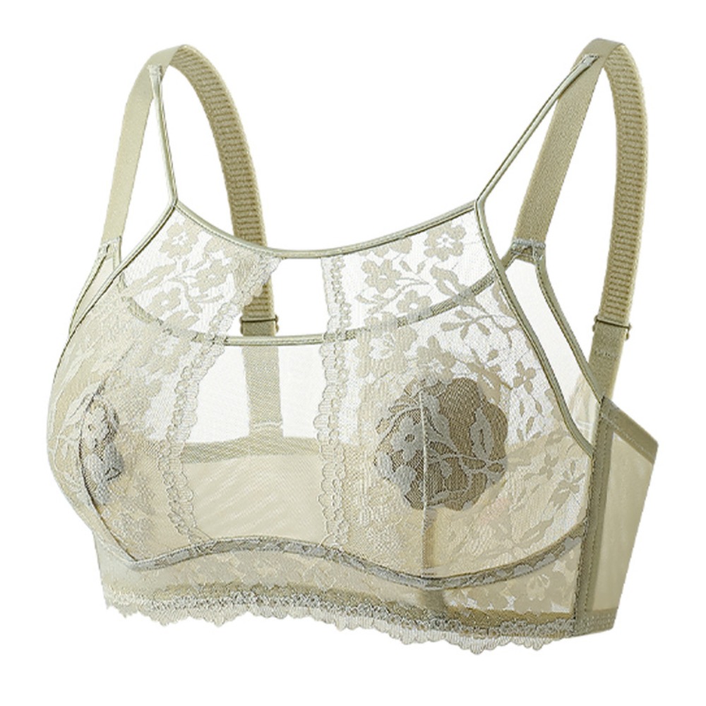 Fashion Mesh Flower Wireless D - Sheer Mesh Bra のレビューと価格