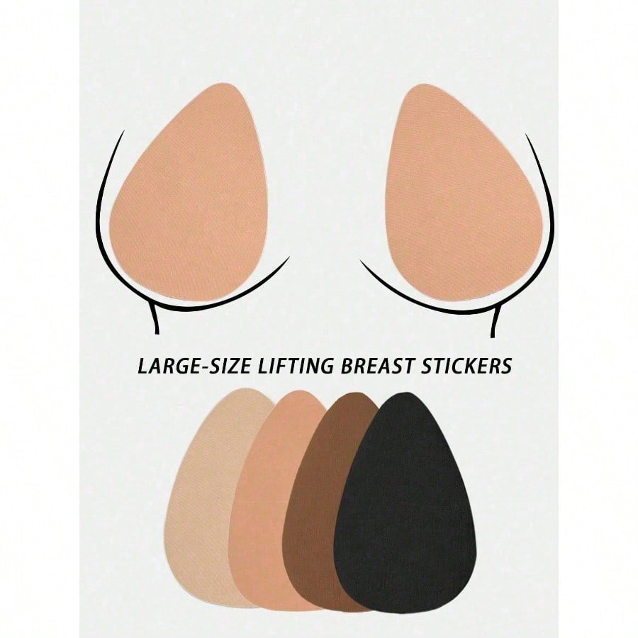 4pcs Plus Size Invisible Lift  - Strapless Bra Adhesive のレビューと価格