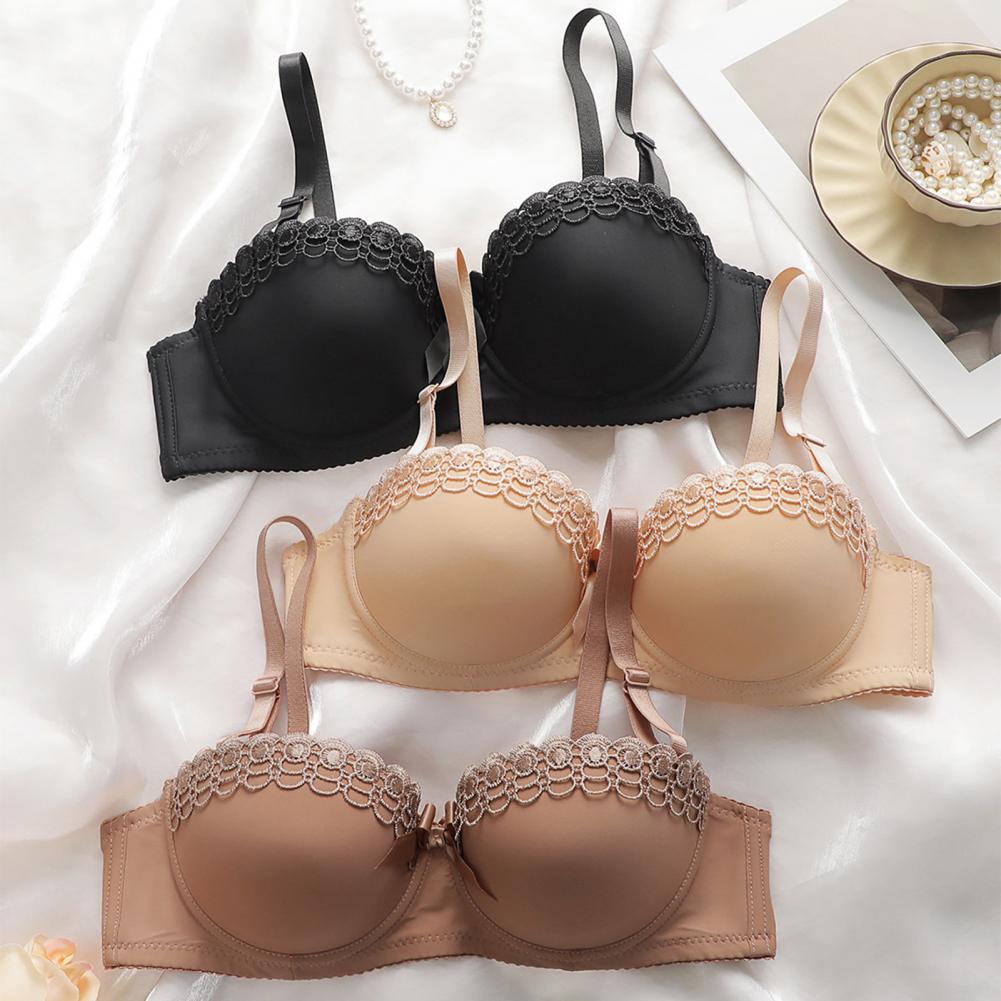 Thin Mold Cup Bra Lace Bralett - Demi Bra Balconette のレビューと価格