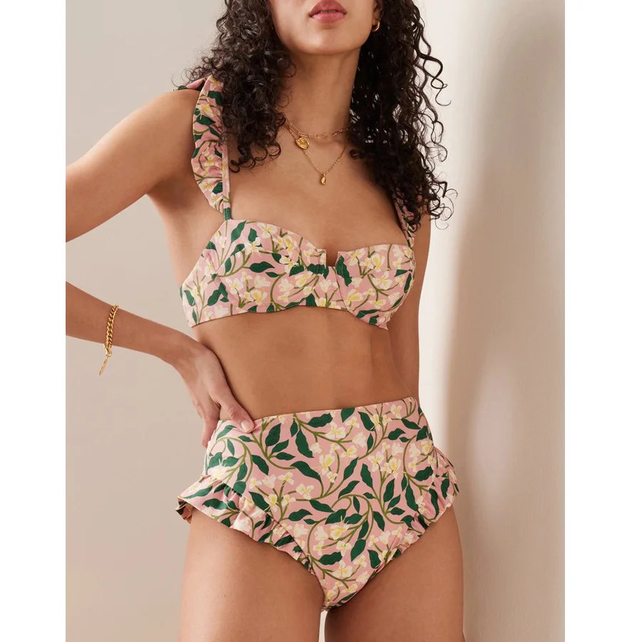 Floral Push-Up Padded Bra Ruff - Underwire Bra Padded のレビューと価格